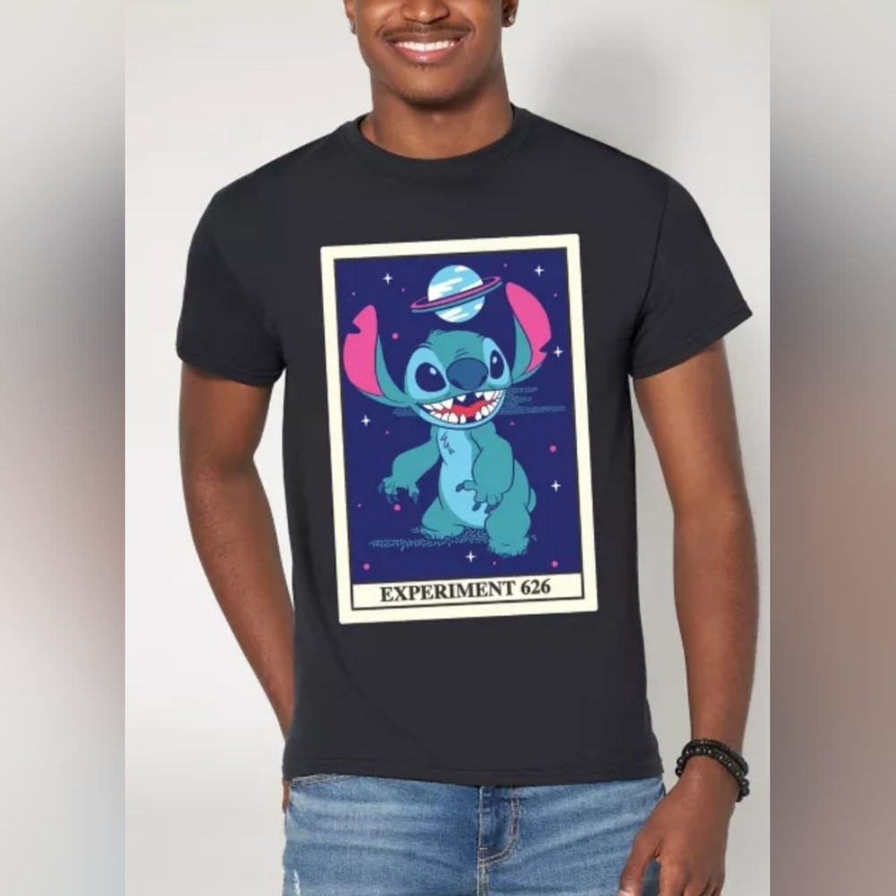 Disney Men's Stitch Graphic T-Shirt Small